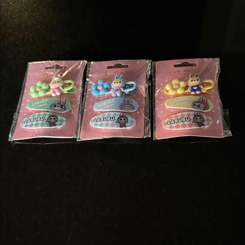 Labubu Character Hair Clip Set